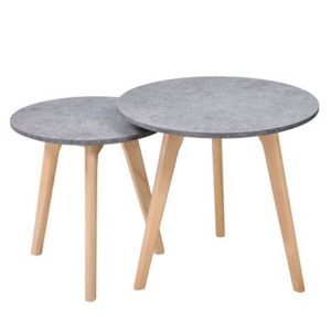 Nordic style wooden-legged round table BF-T009