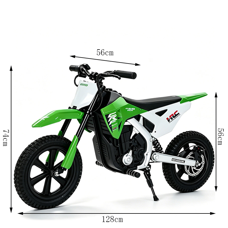 Factory Direct: Dimensions of the Green HRC Honda Electric Dirt Bike for Kids